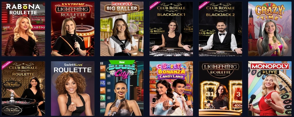 Rabona Live Casino Selection
